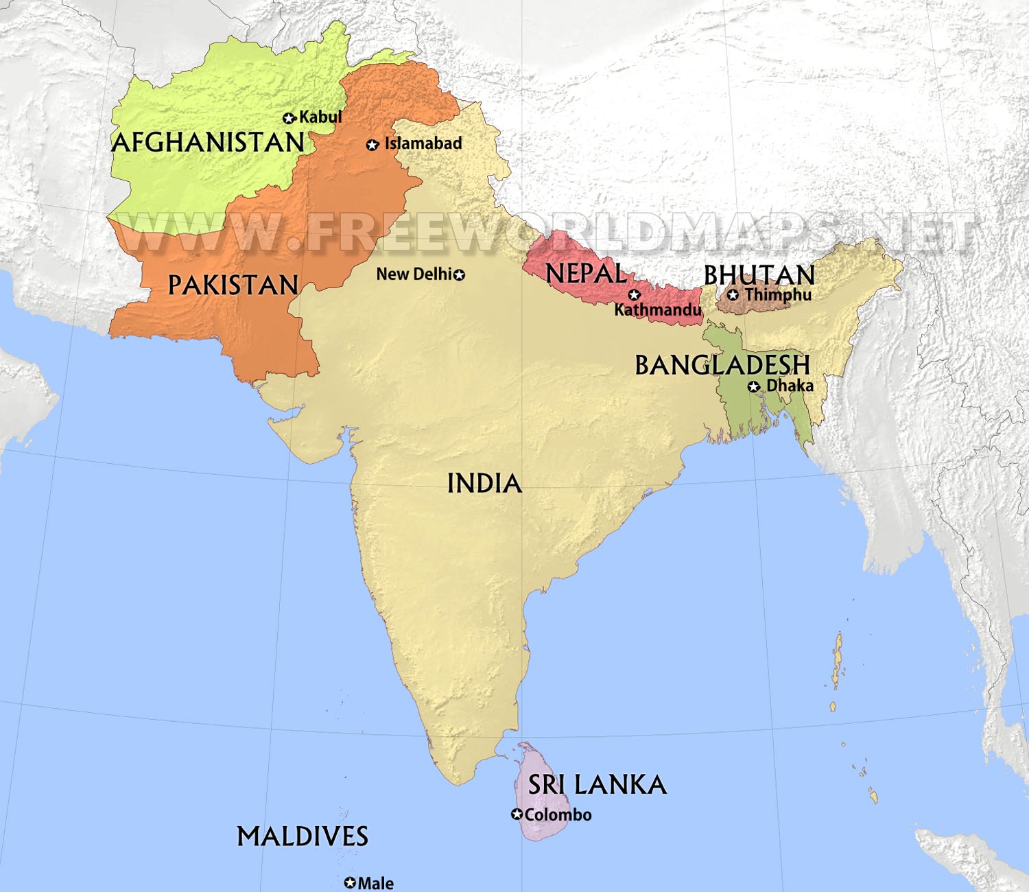 Пакистан бутан. Субконтинент Индия. Южная Азия на карте. Карта индийского субконтинента. Индия и Бангладеш на карте.