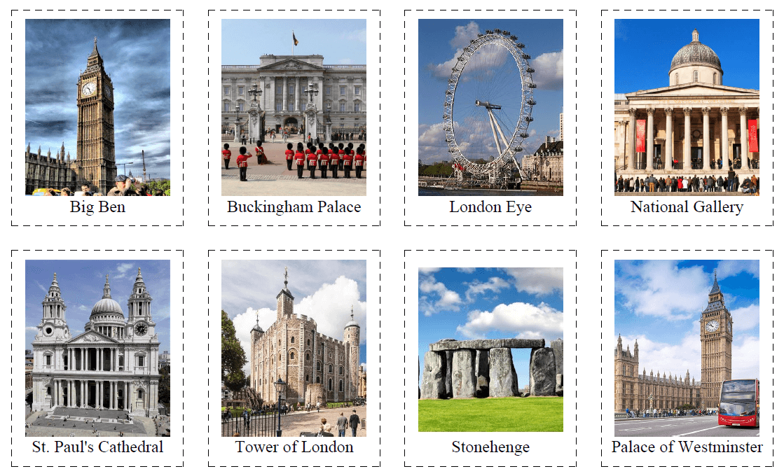 british sights flashcards