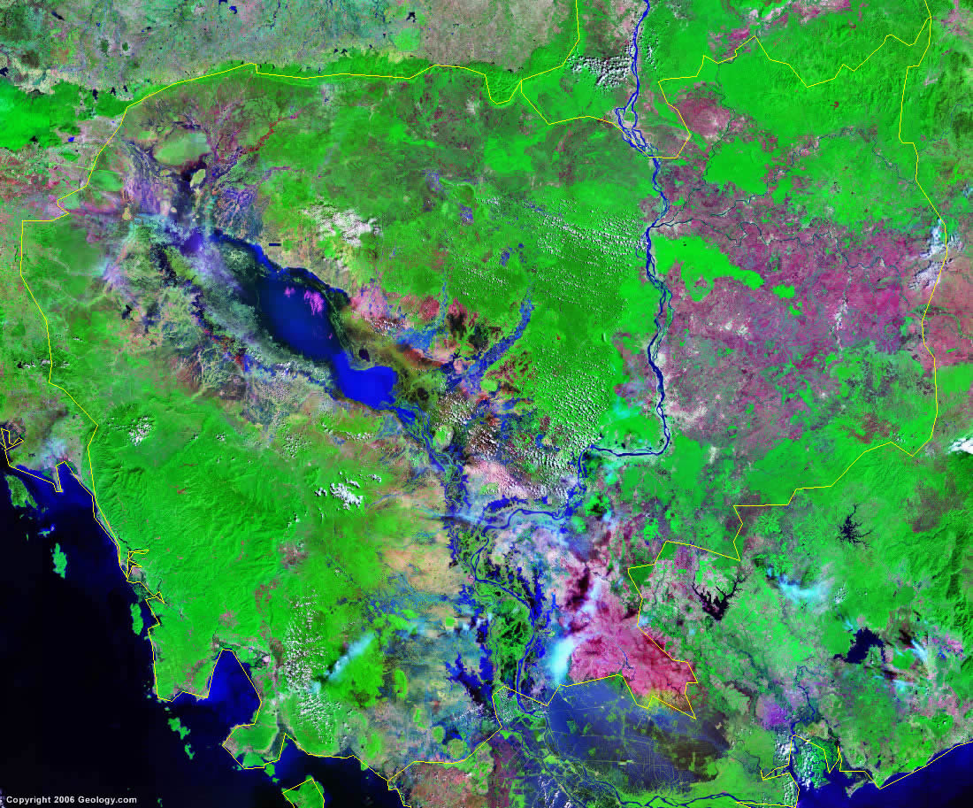 Cambodia satellite photo