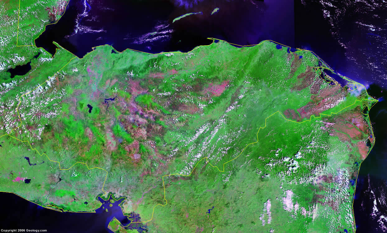 Honduras satellite photo