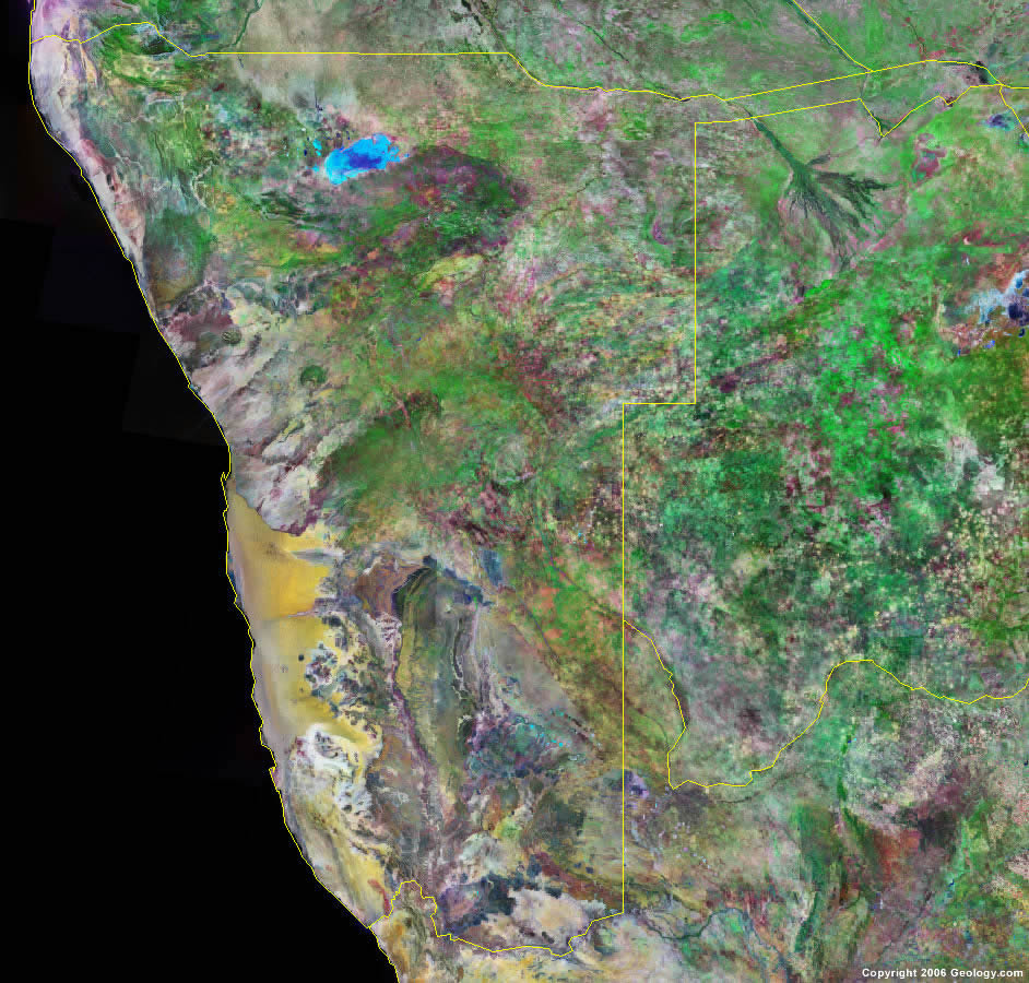 Namibia satellite photo
