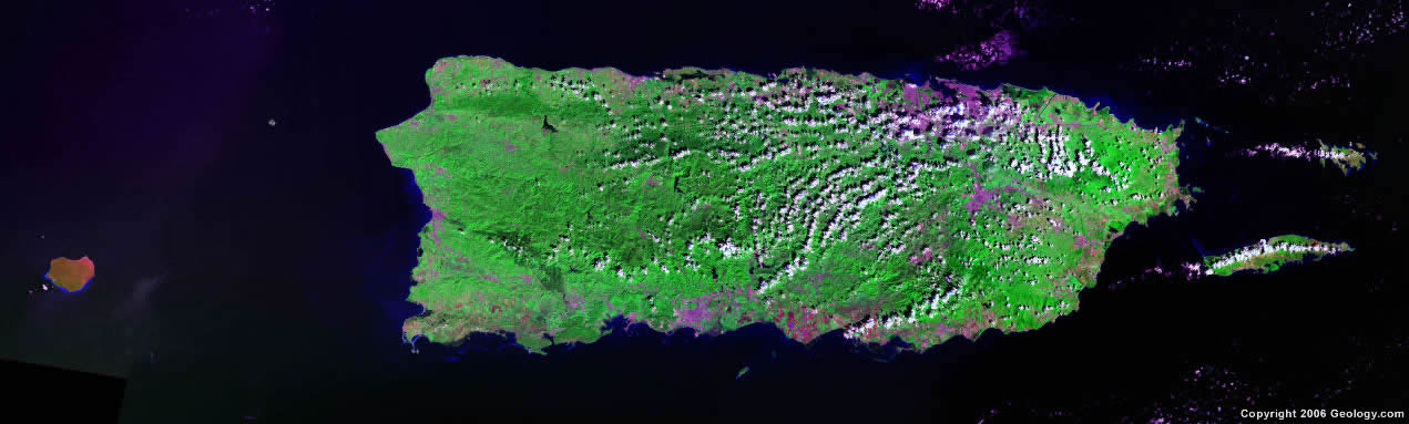Puerto Rico satellite photo