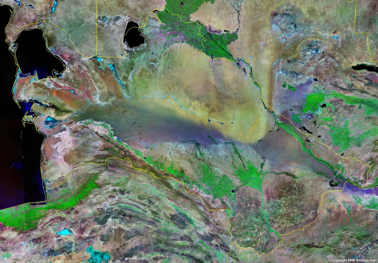 Turkmenistan satellite photo
