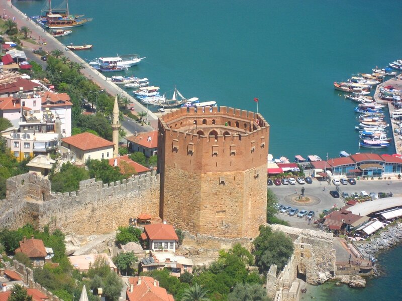 Ичкале - крепость на горе в Аланьи - Смотровые площадки, Руины, Море, Крепость, Горы - turkey, alanya