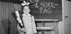 немецкий традиции, факты о немцах - Schultüte 1956 год