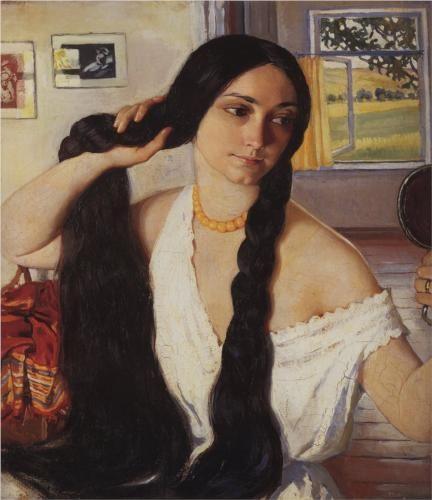 girl with braids portrait