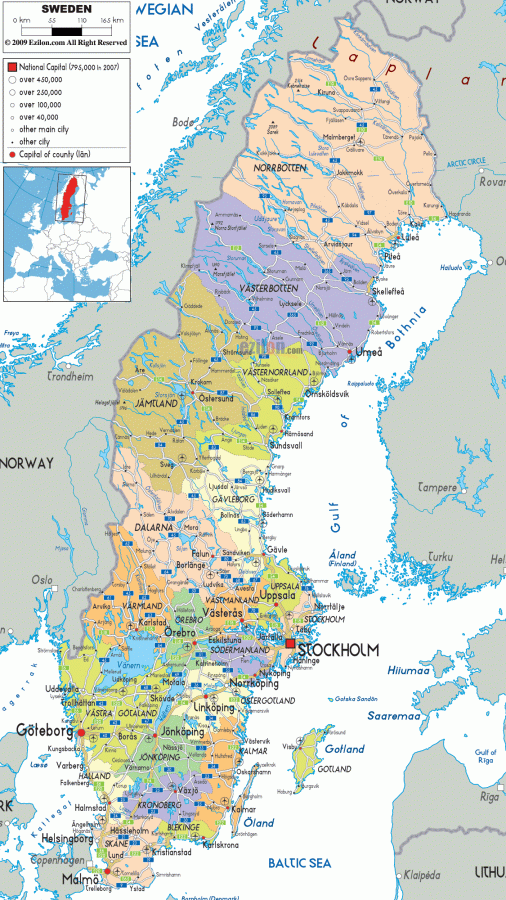 Административное деление Швеции