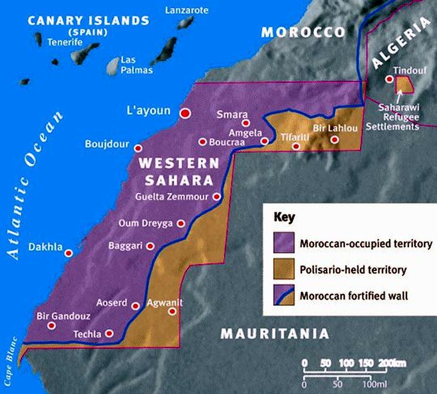 ​Современное разграничение сторон - Западная Сахара: страна за Стеной 