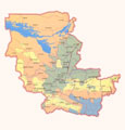 Области Узбекистана. Джизакская область. Карта. Увеличить