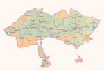 Области Узбекистана. Ферганская область. Карта. Увеличить