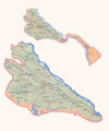 Области Узбекистана. Хорезмская область. Карта. Увеличить