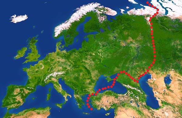 какая граница между Европой и Азией