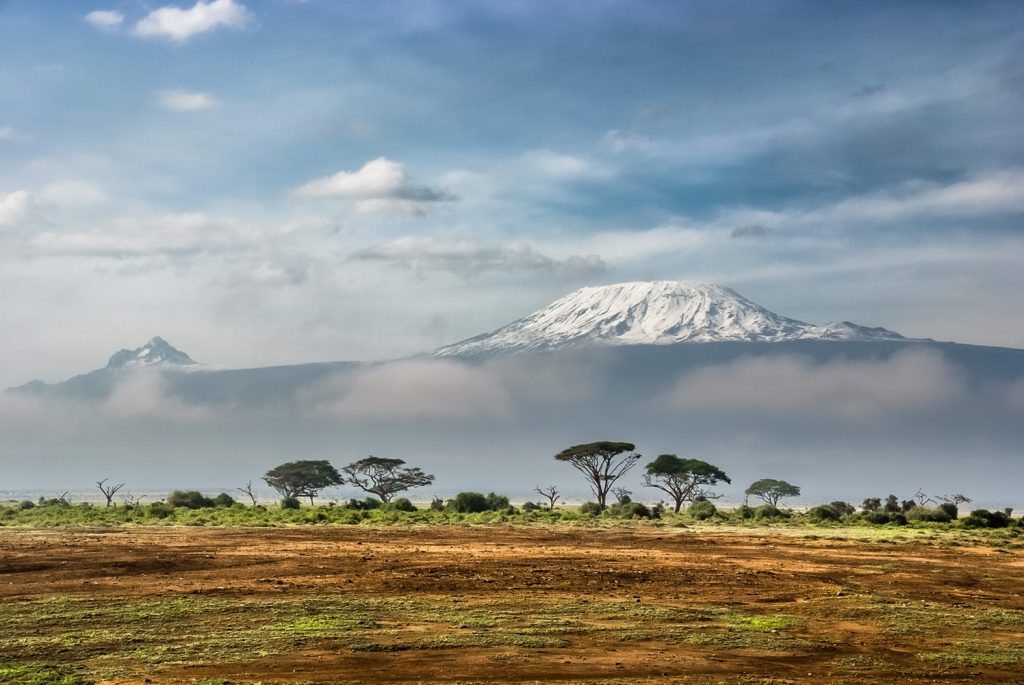 View of Kilimanjaro from Amboseli National Park, Kenya 