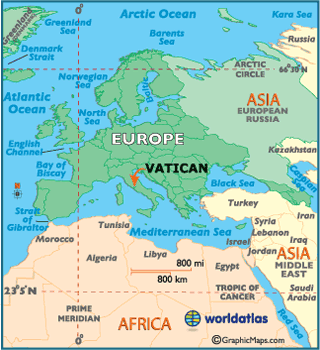 locator map of Vatican